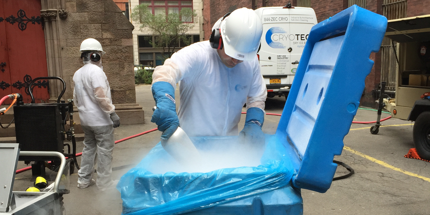 Advanced industrial cleaning services by NYCryoTech – dry ice blasting and abrasive cleaning for factories and facilities.