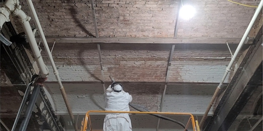 Overall view of the Soho-Cast Iron District restoration project